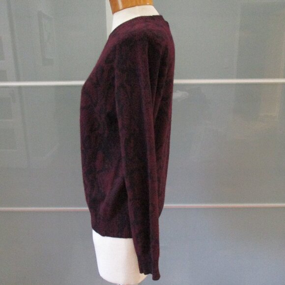 Aqua Cashmere Python Print 100% Cashmere Long Sleeve Sweater - Picture 2 of 5